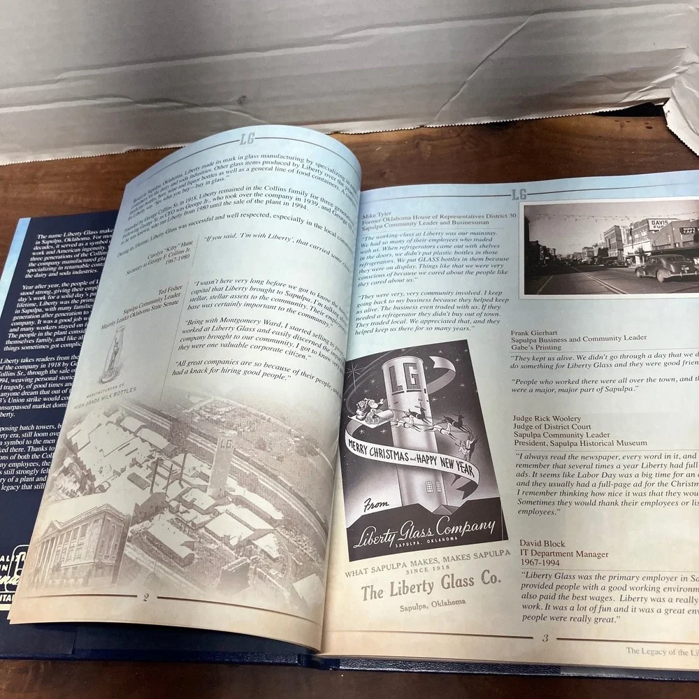 Liberty Rebecca Dixon 2014 Reflections Oklahoma Glass Company History Hardcover